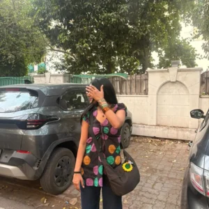 Black Cotton Polka Dot Kurti