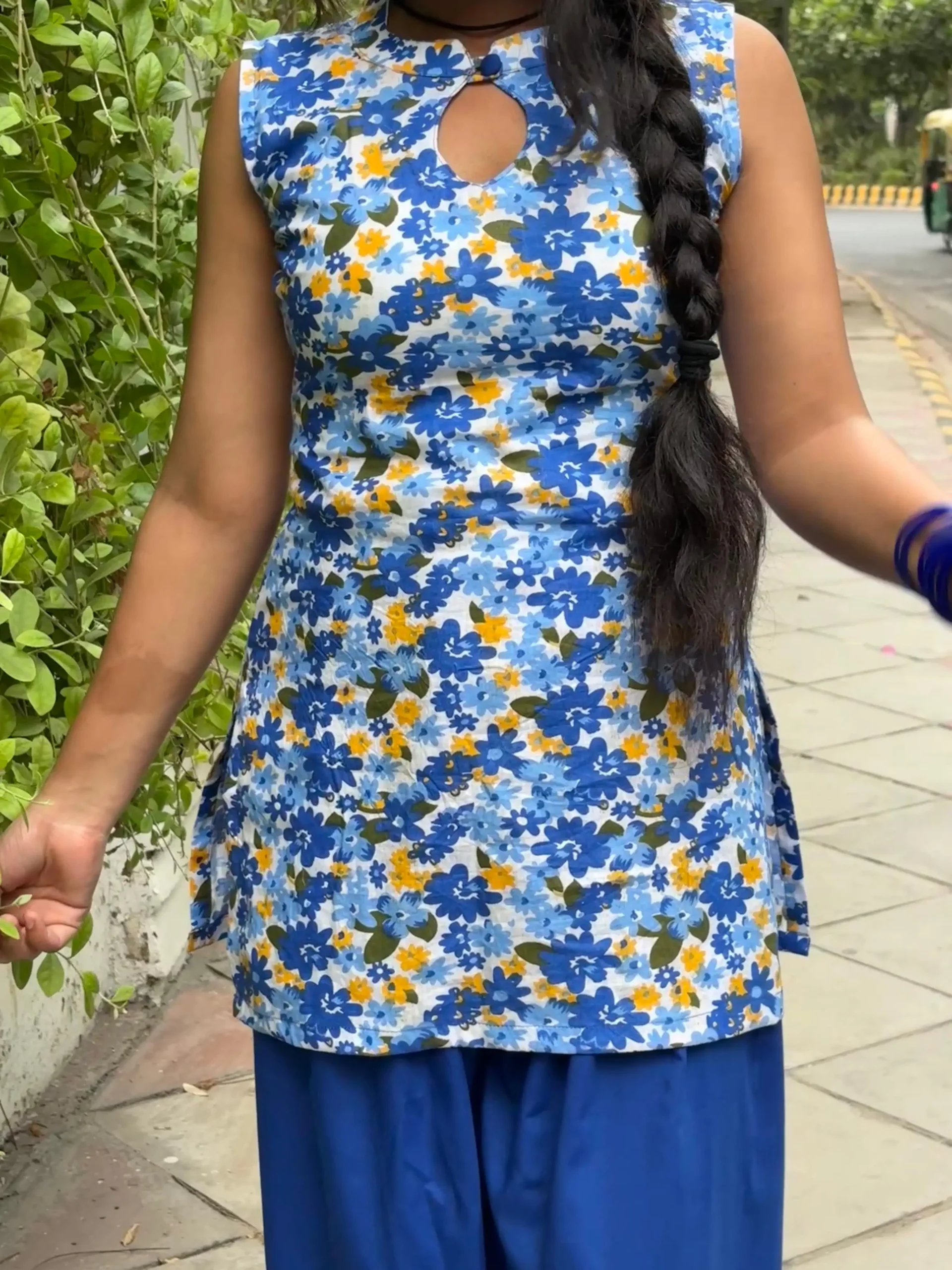 neela ambar – pure cotton kurta set with blue farshi salwar neela ambar – pure cotton kurta set with blue farshi salwar